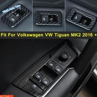 lapetus auto styling inner door window glass lift switch button cover trim 4pcs fit for volkswagen vw tiguan mk2 2016 2022