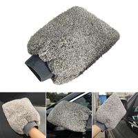 new style gray plus velvet fiber car wash gloves car cleaning tool home use multi function cleaning brush detailing never scrat