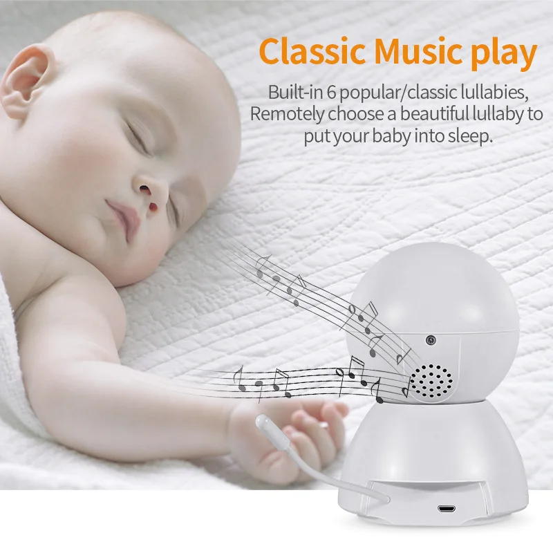 

5 Inch HD Baby Monitor Kit 1080P Dual Cameras Night Vision VOX Audio Talk