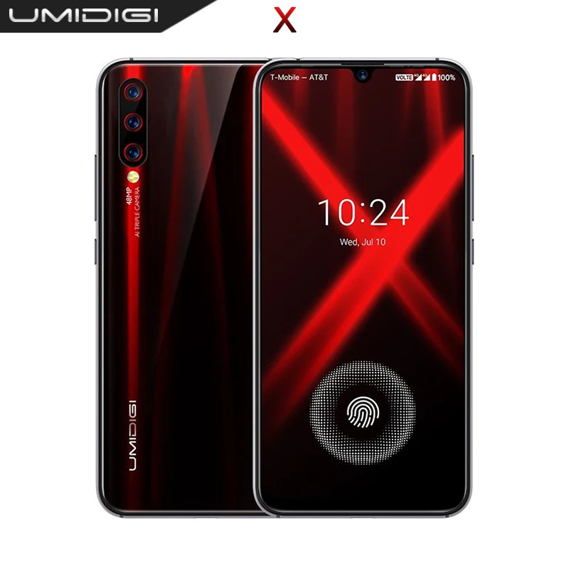 Разблокированный смартфон UMIDIGI X сканер отпечатка пальца 128 ГБ NFC AMOLED экран 6 35
