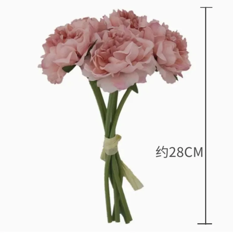

Peony Artificial Silk Flowers 5Heads For Home Decor Fake Flower Wedding Bouquet Bride High Quality Living Room Desktop Ornaments