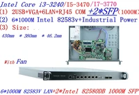 intel i5 3470 3 2g 1u firewall server 6intel 1000m 825853v gigabit lan with 2sfp support ros routeros mikrotik