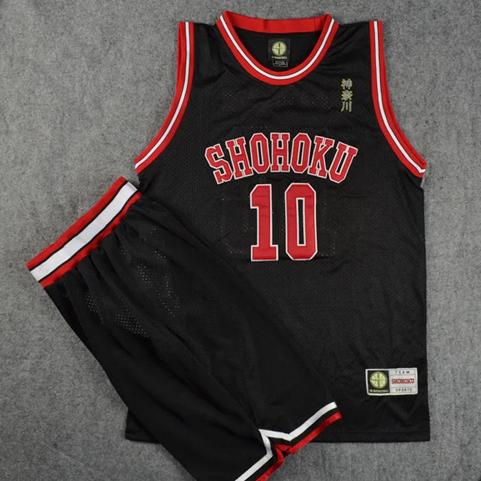 Slam Dunk Kanagawa Shohoku High School No.10 Hanamichi Sakuragi Cosplay Vest &amp Shorts Embroidery Basketball Jersey Sets | Тематическая