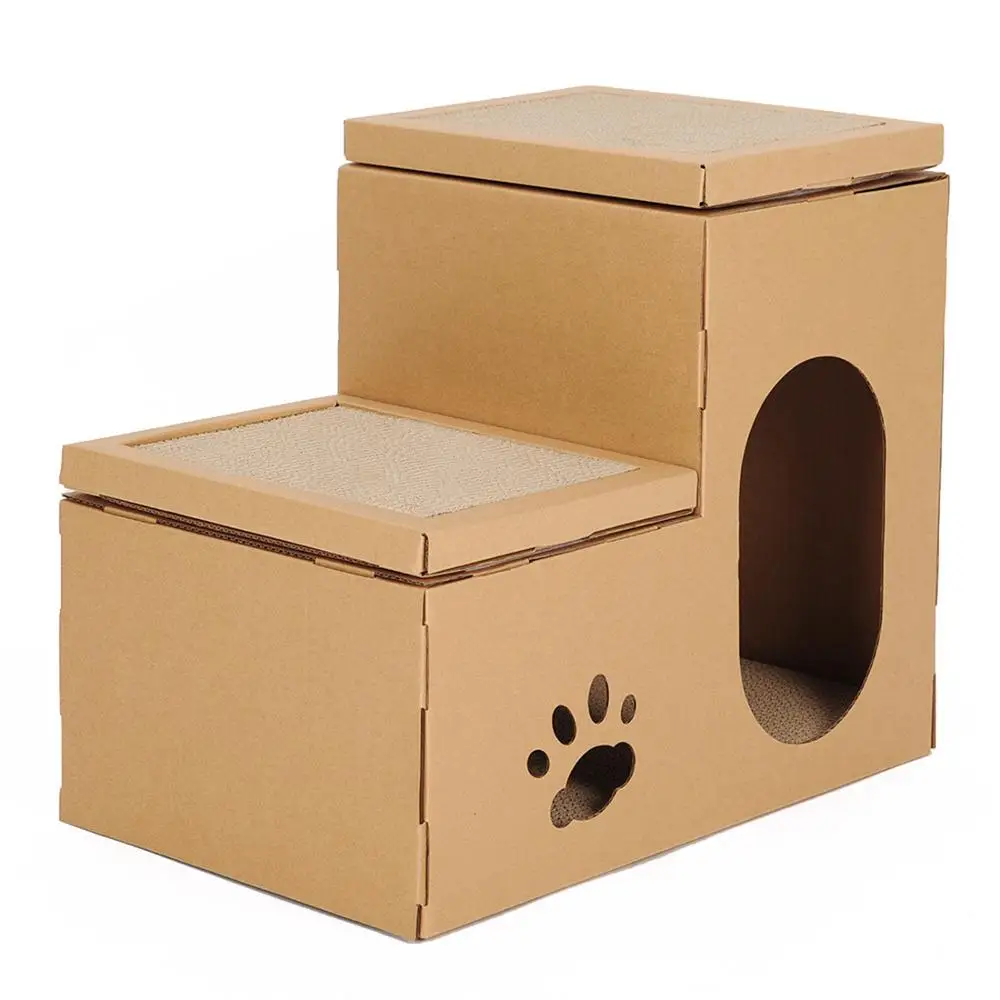 Бумажный домик для кошек складная дизайнерская домашняя кровать домашних
