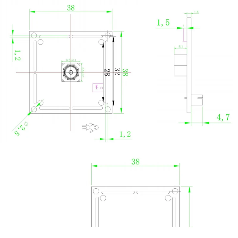 

5-Megapixel USB Auto-Focus Camera Module With Microphone 73.8 Degrees Without Distortion