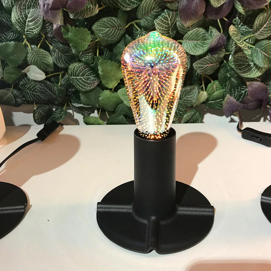 Ретро лампа Эдисона 3D фейерверк лампа E27 220V 7W фейерверк эффект винтажные лампы накаливания