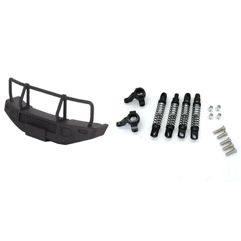 

For XIAOMI XMYKC01CM JIMNY 1/16 Metal Shock Absorber With Steering Cup Black & For XIAOMI Suzuki Jimny Front Bumper