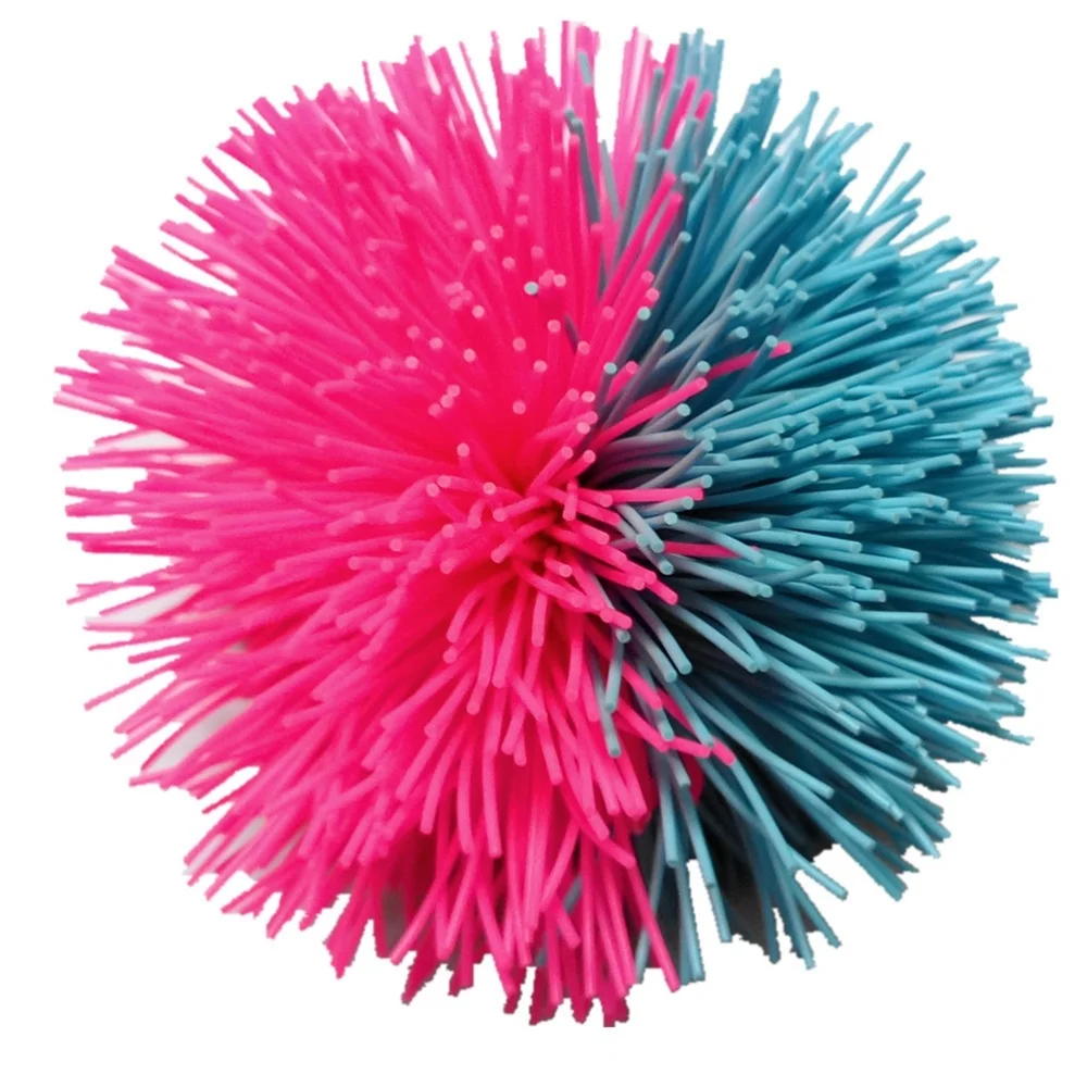 

6pcs 6cm Colorful Silicone Koosh Ball Bouncing Fluffy Jugging Ball Sensory Fidgets Stress Relief (Random Color)