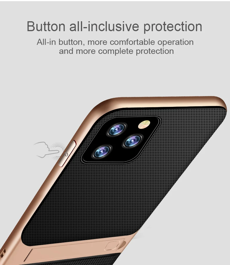 Чехол для iPhone 11 Pro Max X XS XR, чехол для 6 6 S 7 8 Plus, чехол из поликарбоната+ силиконовый чехол-подставка для телефона, защитный чехол