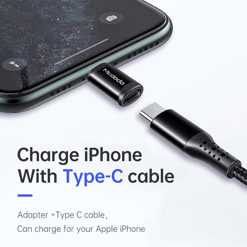 Mcdodo OTG USB Type C to lightning Adapter Charger Data Cable Micro Converter For iPhone 14 13 12 11 Pro Max XR 3A Fast Charging