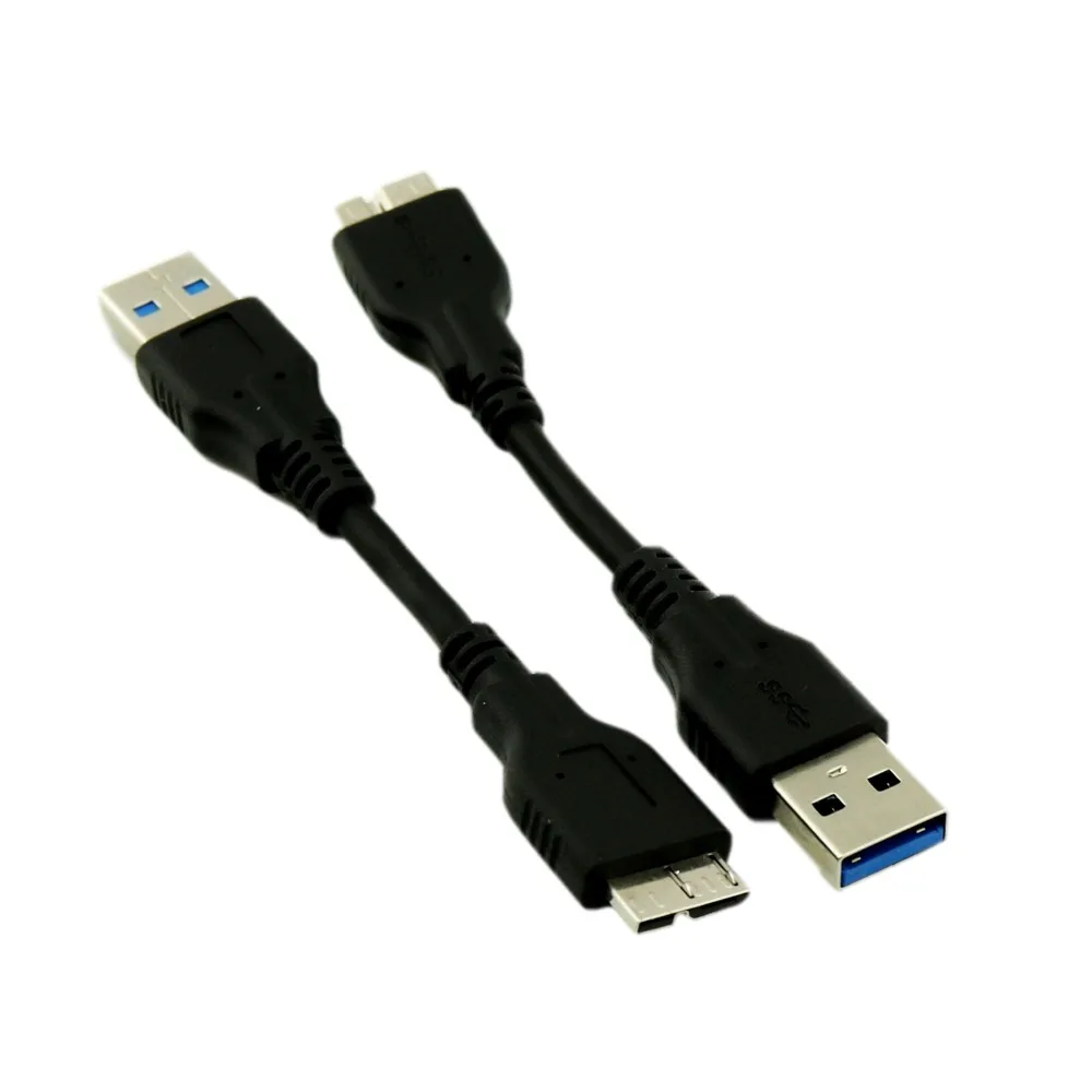 1 шт. короткий 10 см 5 Гбит/с USB 3,0 A штекер Micro B штекер 10 Pin высокоскоростной адаптер конвертер кабель для передачи данных шнур черный