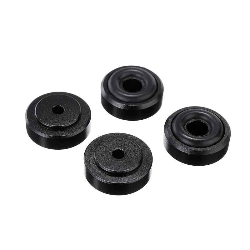 4 шт черный коврик для ног cd-плеера противоударный алюминиевый динамика