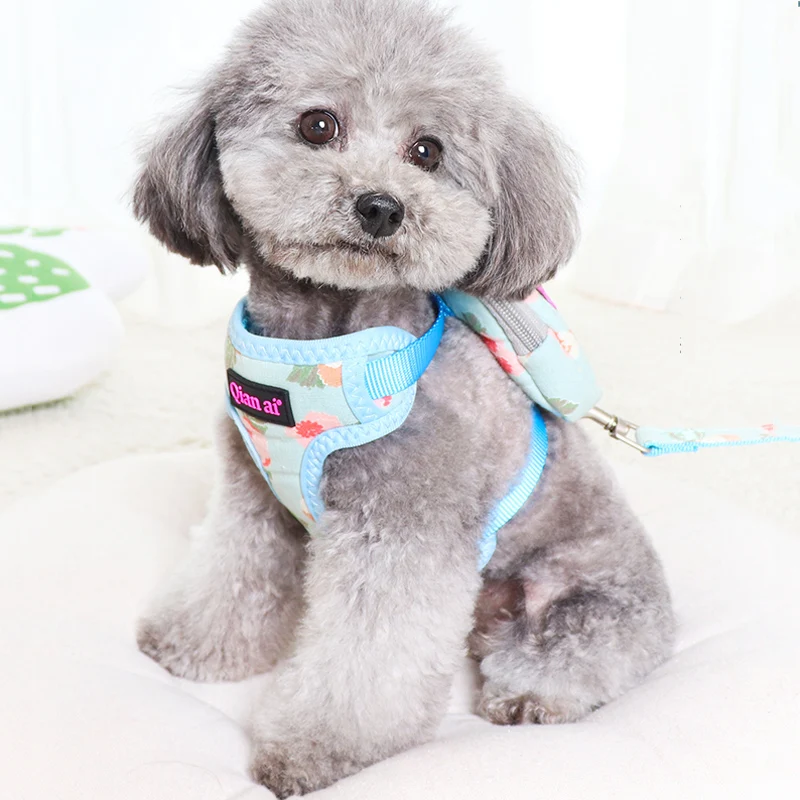 Цветочный роскошный Рюкзак шлейка для собак с поводком набор домашних питомцев