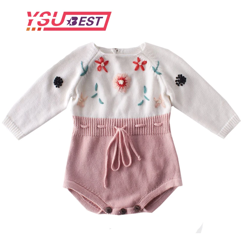 

Autumn Spring New Born Baby Clothes Girls Knit Rompers Baby Infant Balls Tassels Clothes Knitted Sweater Toddlet Kids Jumpsuit