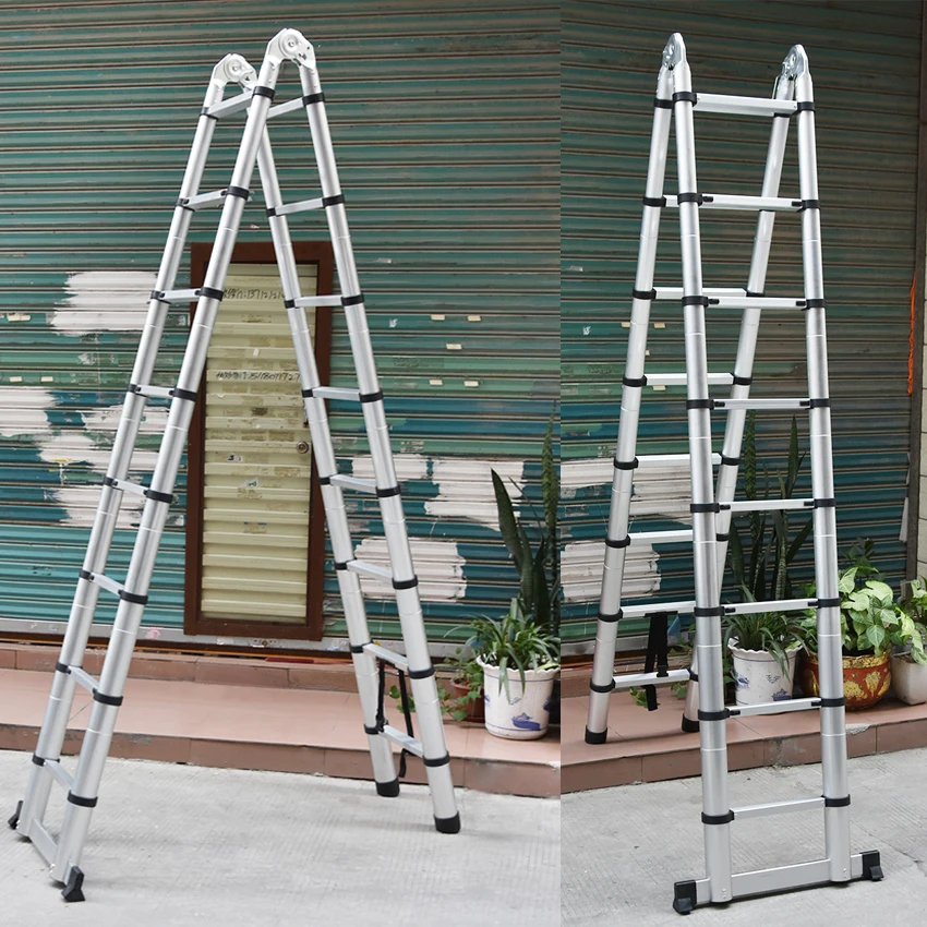 1 шт. 2 5 м + алюминиевая телескопическая лестница с соединением|Лестницы| |