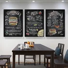 Американский Стиль минимализм ручной росписью Ресторан Обеденная Еда гамбургер плакат декоративная Картина на холсте арт-деко