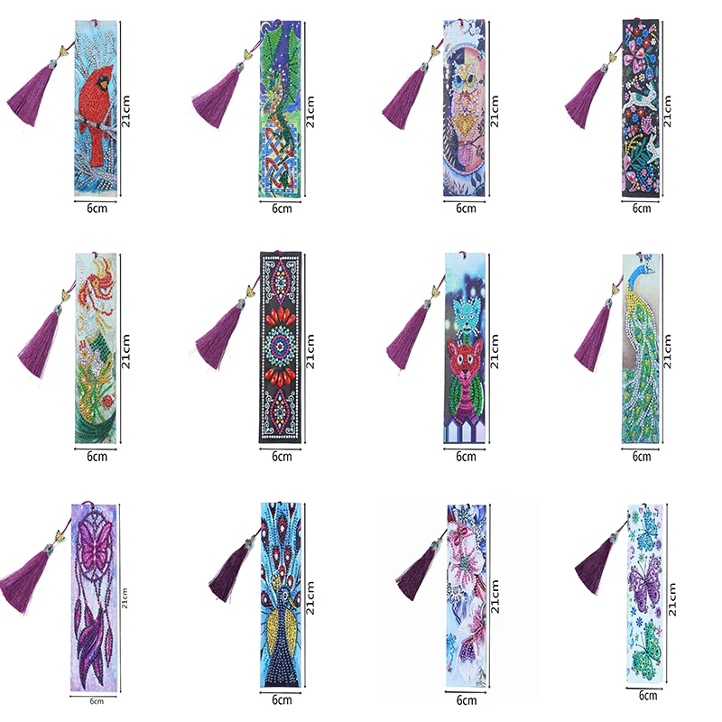 5D DIY алмазная живопись Закладка кожа фотообои специальная форма вышивка