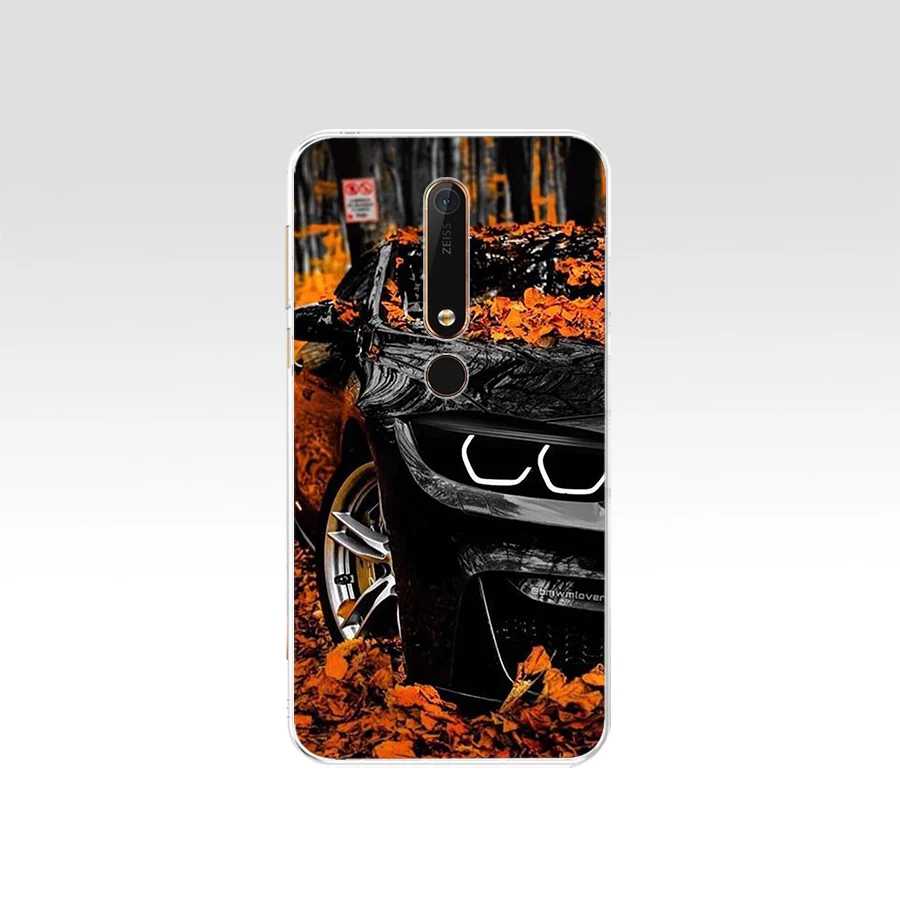 Silicon case for Nokia 6 6.1 soft tpu back phone cover shockproof printing Coque bumper housing | Мобильные телефоны и
