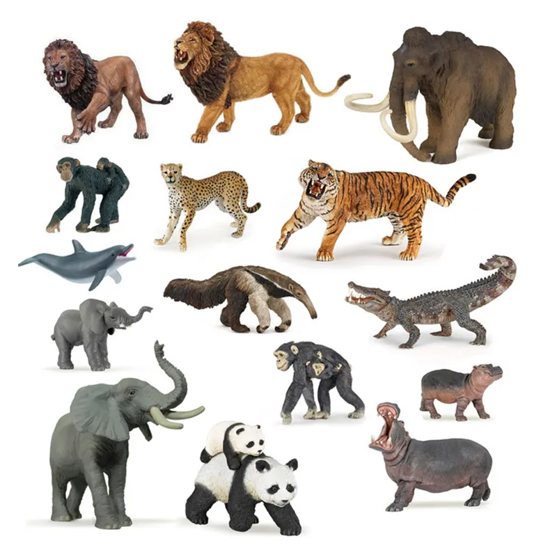 

Dinosaur Wild Simulation Animal Model Children Lion Tiger Lepord Elephant Orangutan Scorpion Bear Giraffe Shark Goose Kids Toy