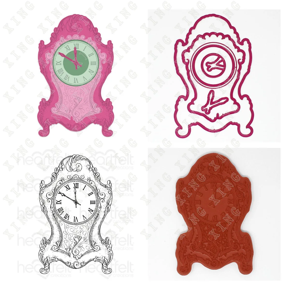 

New Metal Cutting Dies Elegant Moments Timepiece Stamps Scrapbooking Decoration 3D Embossing Folders Diy Greeting Card Handmade