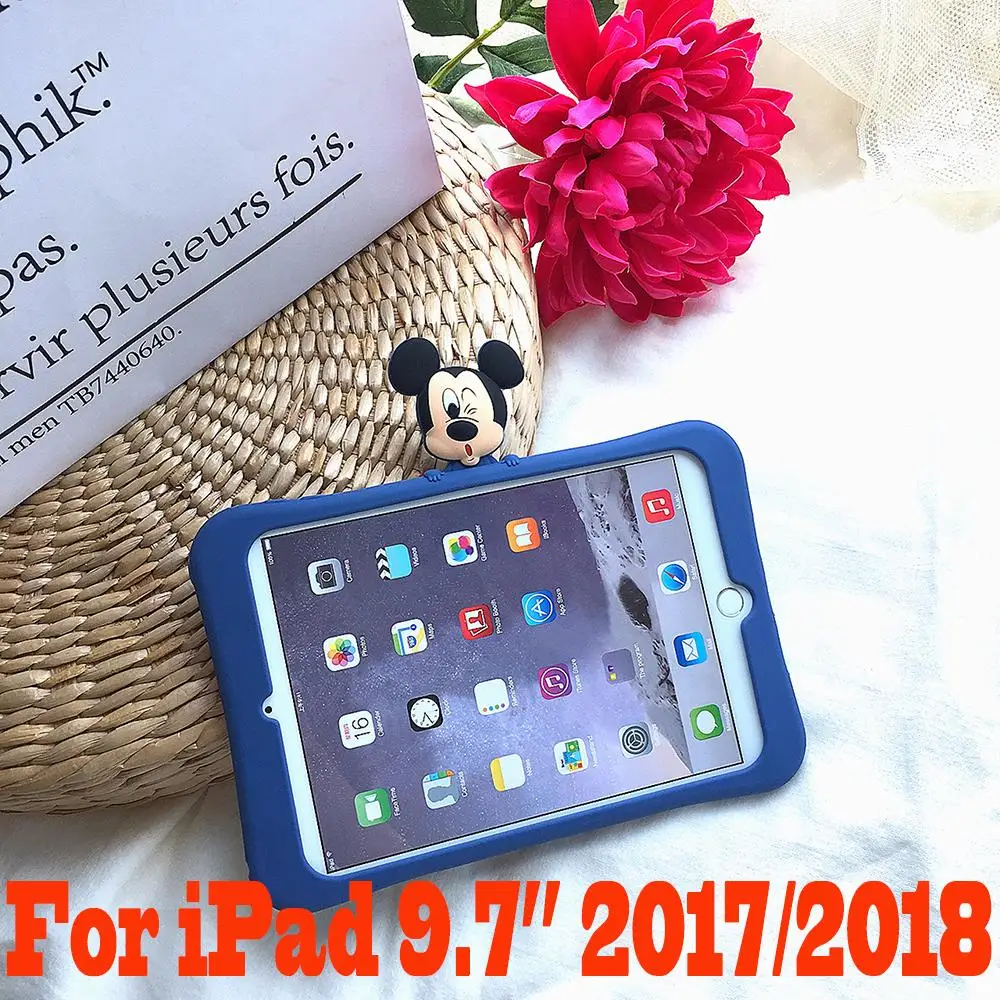 as photo Микки и Минни Маус кукла для iPad 9,7 Pro9.7/10,5 скрыть подставка силиконовый чехол Защитный Чехол Air 2/2/3/4 мини 7,9 Mini 5 корпус - Цвет: as photo