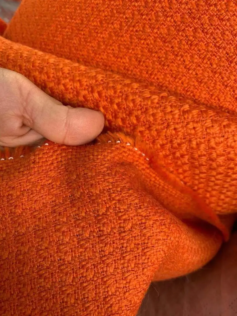 Бесплатная доставка оранжевый окрашенный ананас зернистая шерстяная ткань
