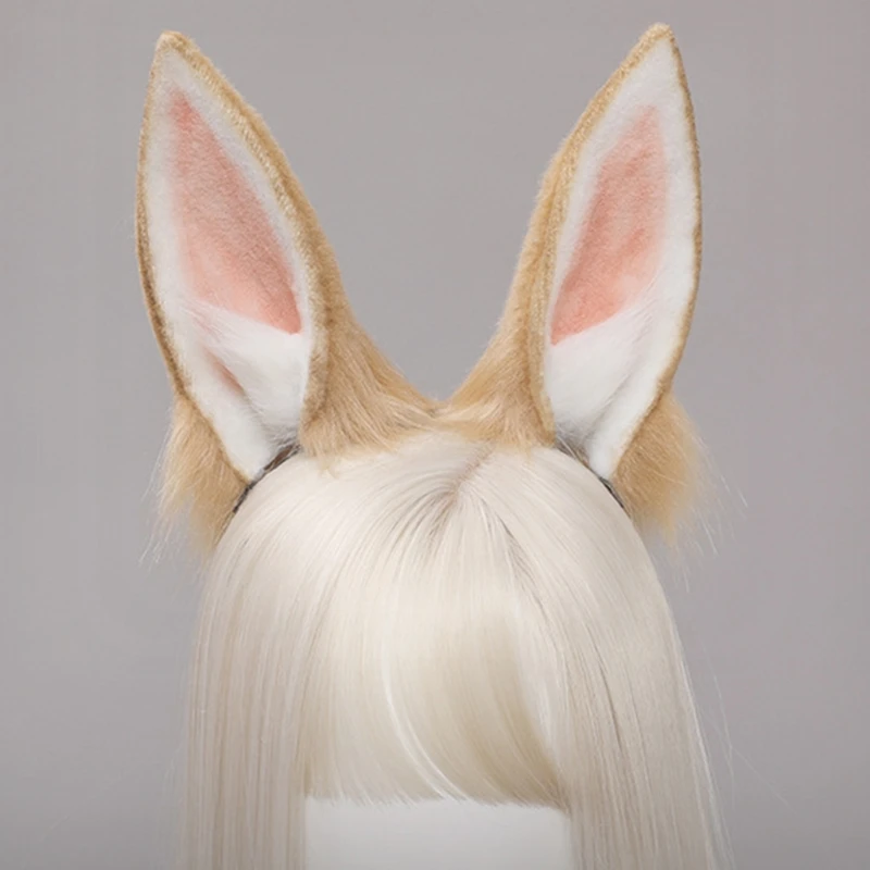 

Girls Animal Rabbit Ears Tail Set Plush Hair Hoop Lolita Lovely Party Headdress Anime Cosplay Party Kawaii Accessories