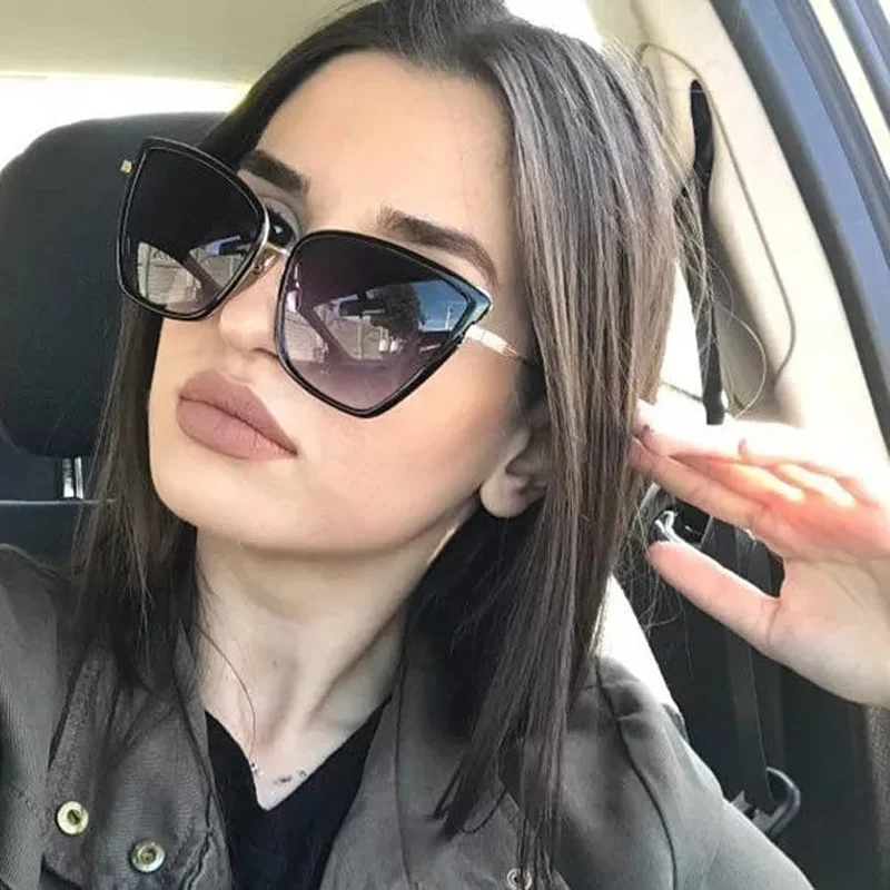 

New Cat Eye Sunglasses Women Men Personality Luxury 2021 Fashion Butterfly Cateye Female Shades