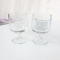 red wine glass cup juice glasses yogurt cold drink cup wine glass goblet transparent glass cup for water juice beer cocktails