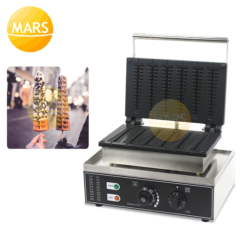 Comprare Snack Food Macchina Di Cottura Lolly Waffle Stick Maker Elettrico 110v 220v Albero A Forma Di Waffle Maker Machine Ferro Baker Pan Attrezzature
