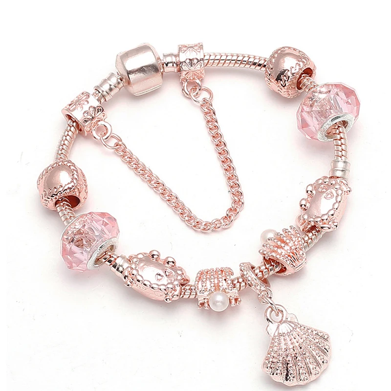 Горячая Распродажа морской Краб стеклянный кулон с жемчужной раковиной бусы феи