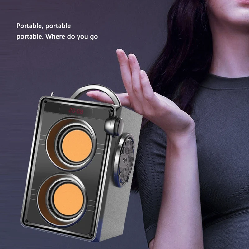 

Bluetooth Speakers 20W Portable Bluetooth Speaker with Subwoofer, FM Radio, Booming Bass, 5.0 Bluetooth Stereo for Party
