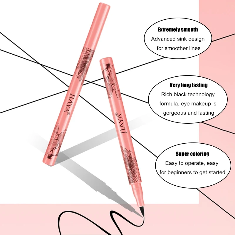 Стойкая водостойкая жидкая подводка для глаз быстросохнущая косметический