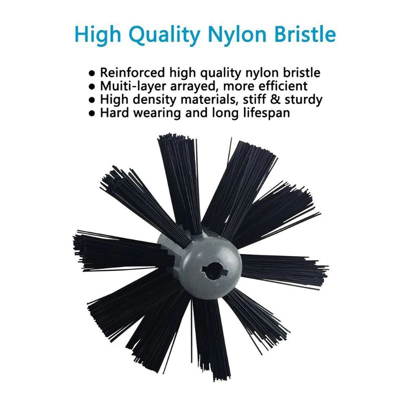 

Chimney Cleaner Brush Set Rotary Sweeping Fireplace Kit 60cm Rod Tools Equipment