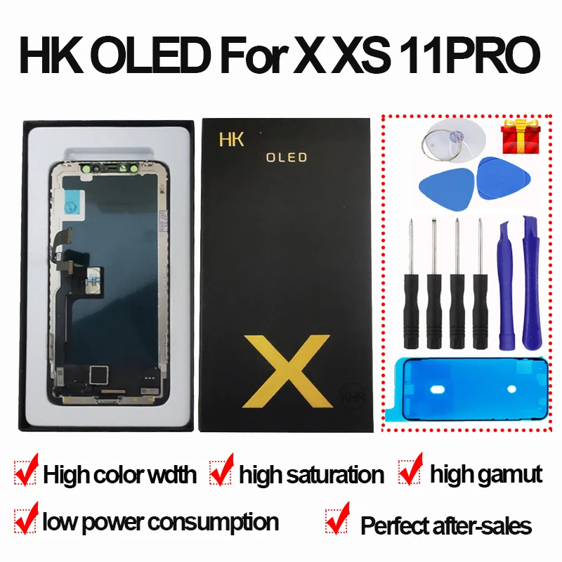

Factory Sale NEW HK Screen For iPhone X HK OLED Hard XS 11Pro Display Digitizer Assembly LCD For iPhone X Display HK hard X OLED