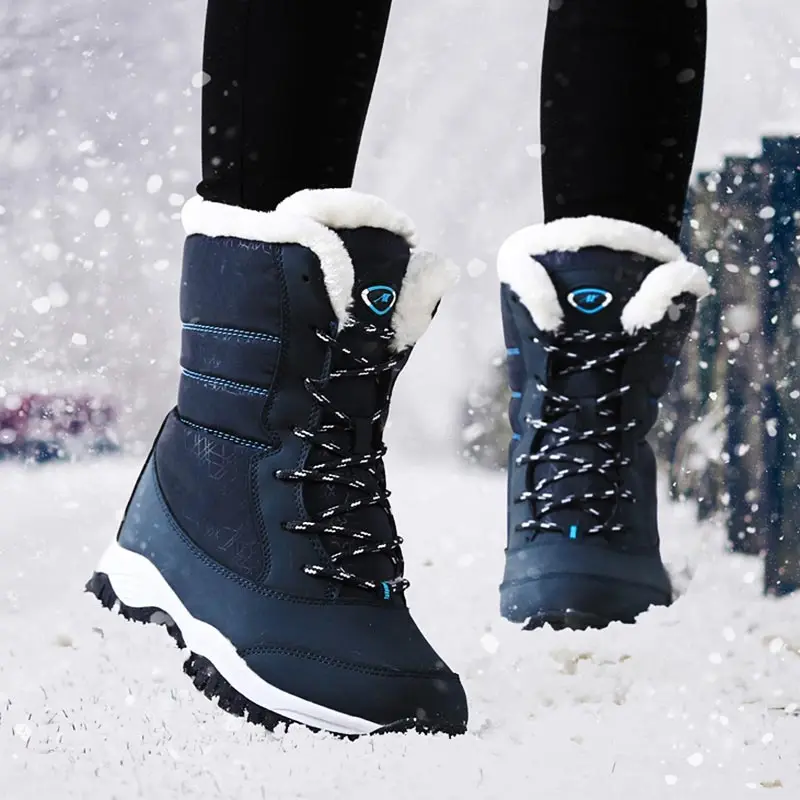 

Large Size Keep Warm Winter Shoes Running Woman High Top Sneakers Women's High Sports Shoes Sport Sneakers Woman Blue GME-2061