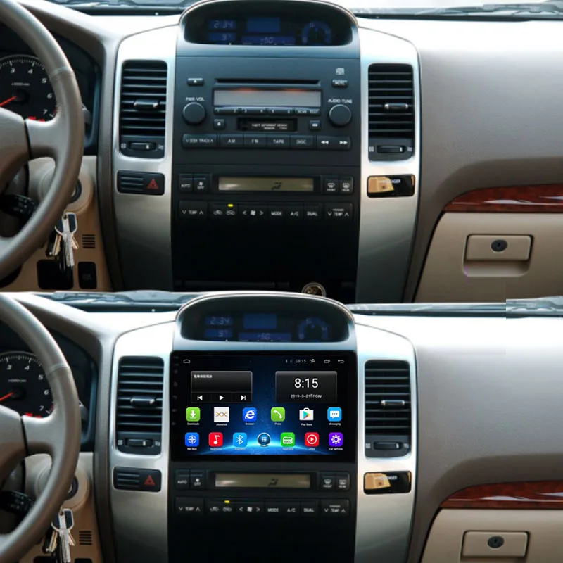 4G LTE Android 8,1 подходит для TOYOTA PRADO Land Cruiser 120 2003-2010 Мультимедиа стерео автомобильный dvd-плеер навигация gps радио