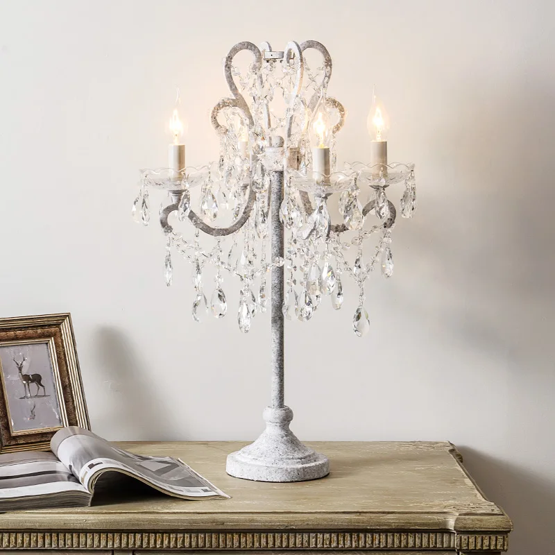 Хрустальные настольные лампы для спальни гостиной светодиодный прикроватный