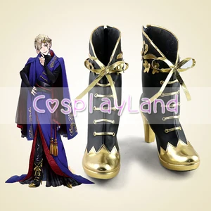 Приключения злодейцев, Академия, игра Страна пироксен, позолоченный цветок, шотфарент, обувь на каблуках для косплея, обувь на каблуке, ботинки, мужская обувь, костюм