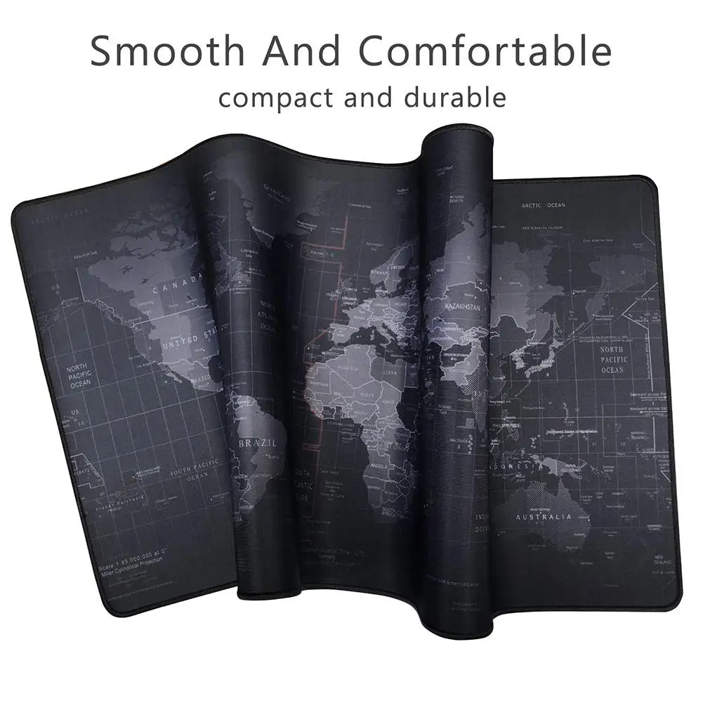 

Large mousepad World Map Pattern Thicken Rubber Laptop Computer Gaming Mouse Keyboard Pad Mat коврик для мыши рик и морти