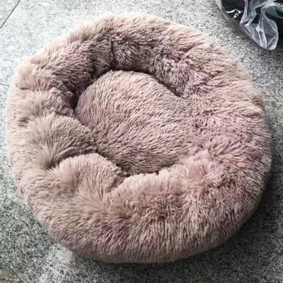 Удобные товары для животных, Круглая Большая корзина для собак, домик для домашних животных, подушка, корзина для кровати для собак, кошки, панье, собачья будка - Цвет: Brown