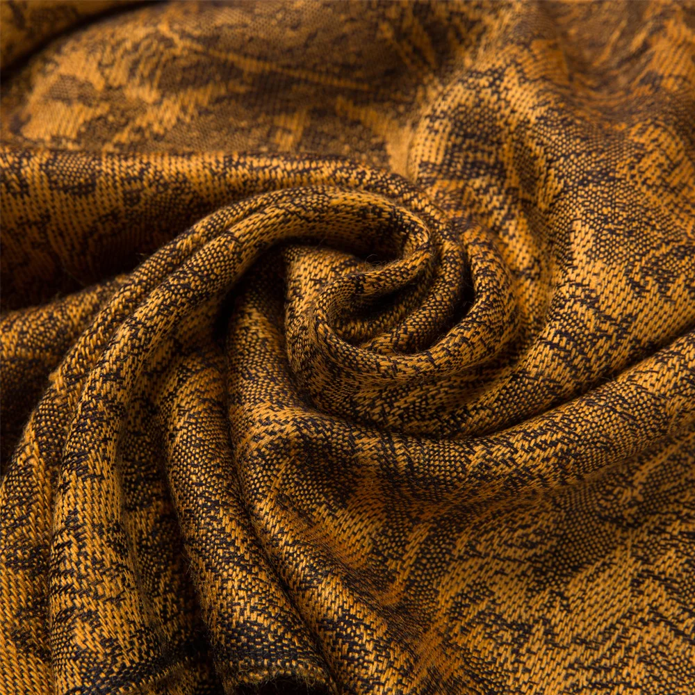 Women Lady Fashion Pashmina Silk Scarf Shawl Stole With Tassel Fringes Paisley Border Pattern Clean Finish Luxury Good Gift |