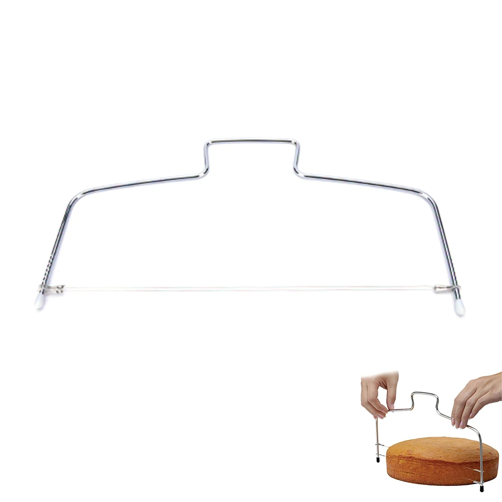 

DIY Stainless Steel Cake Tools Double Line Adjustable Baking Tools Cake Bread Slicer Cutter Strings Knife Soap Knife