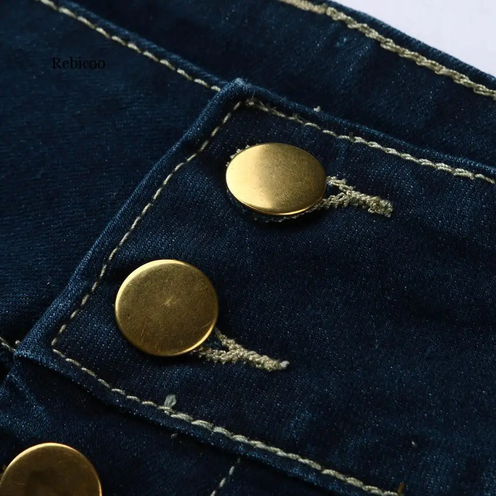 Женская Повседневная трапециевидная джинсовая юбка с пуговицами спереди