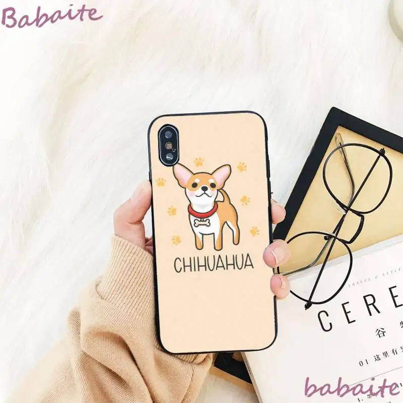 

Babaite Chihuahua Dog cartoon cute Phone Case shell For iPhone 8 7 6 6S Plus X XS MAX 5 5S SE XR 11 11pro promax 12 12Pro Promax