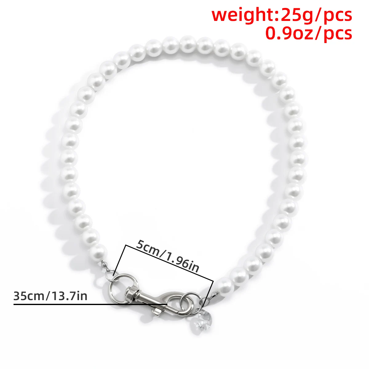 

Salircon Kpop Imitation Pearl Key Chain Necklace for Women Aesthetic Zircon Pendant Beaded Chain Choker Necklace Jewelry Gift