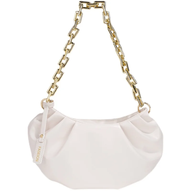 

New Casual Gold Chain Crossbody Bags For Women Fashion Simple Shoulder Bag Ladies Designer Handbags PU Leather Messenger Bags