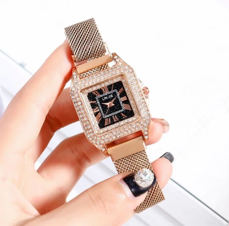 

Watches Women Fashion Luxury Romantic Casual Quartz Watch Magnet Buckle Stainless Steel Mesh Strap Ladies Clock Montre Femme