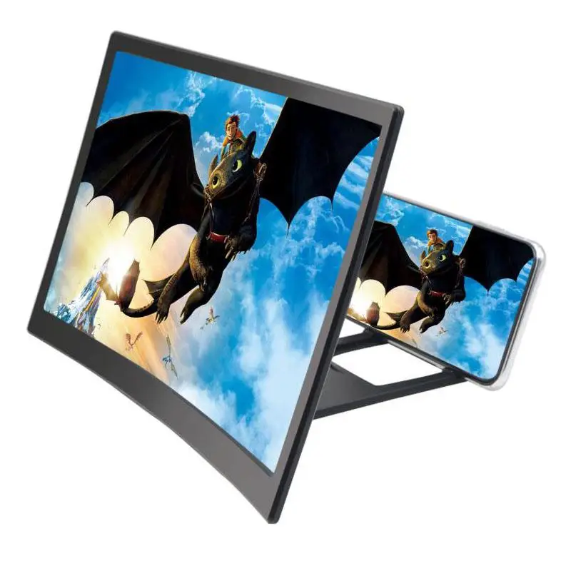 HobbyLane L6 12 дюймов изогнутый Экран лупа для телефона HD увеличитель видео фильмов