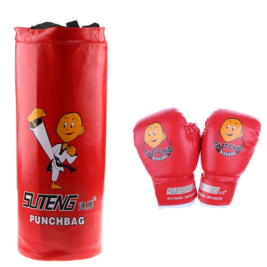 Комплект для Youth Boxing перчатки мешок пробивки без наполнения Детская экипировка
